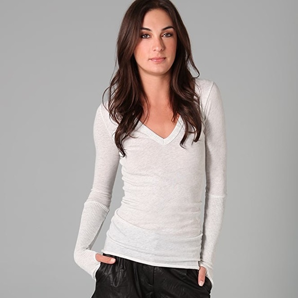 Enza Costa Sweaters - Enza Costa Cashmere Long Sleeve V-Neck Top
